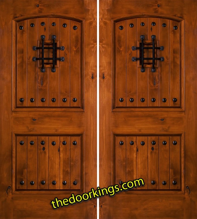 sw83 knotty alder double door